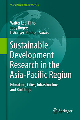 Livre Relié Sustainable Development Research in the Asia-Pacific Region de 