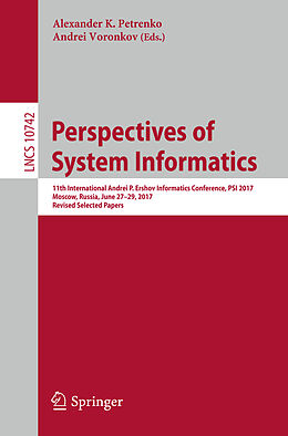 Couverture cartonnée Perspectives of System Informatics de 