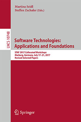 Couverture cartonnée Software Technologies: Applications and Foundations de 