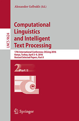 Kartonierter Einband Computational Linguistics and Intelligent Text Processing von 