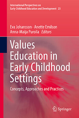 Fester Einband Values Education in Early Childhood Settings von 