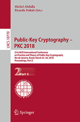 Couverture cartonnée Public-Key Cryptography   PKC 2018 de 