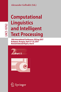 Kartonierter Einband Computational Linguistics and Intelligent Text Processing von 