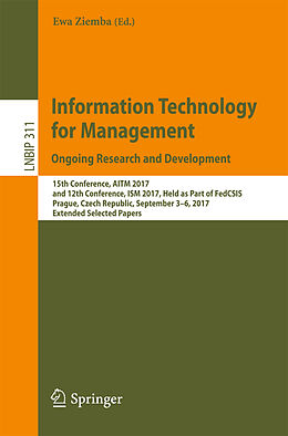 Couverture cartonnée Information Technology for Management. Ongoing Research and Development de 
