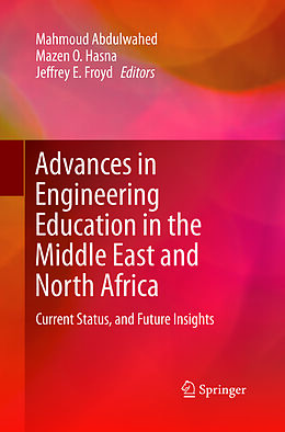 Couverture cartonnée Advances in Engineering Education in the Middle East and North Africa de 
