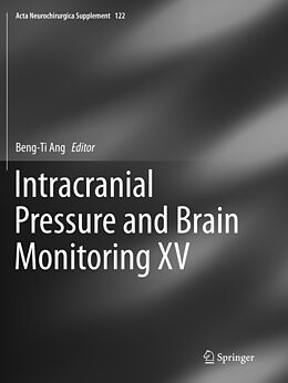 Couverture cartonnée Intracranial Pressure and Brain Monitoring XV de 