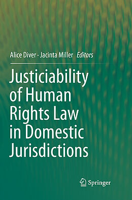 Couverture cartonnée Justiciability of Human Rights Law in Domestic Jurisdictions de 