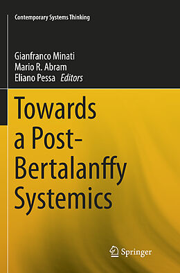 Kartonierter Einband Towards a Post-Bertalanffy Systemics von 