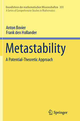 Couverture cartonnée Metastability de Frank Den Hollander, Anton Bovier