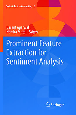 Couverture cartonnée Prominent Feature Extraction for Sentiment Analysis de Namita Mittal, Basant Agarwal