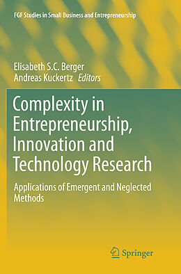 Couverture cartonnée Complexity in Entrepreneurship, Innovation and Technology Research de 