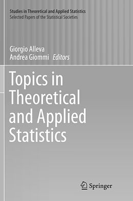 Couverture cartonnée Topics in Theoretical and Applied Statistics de 