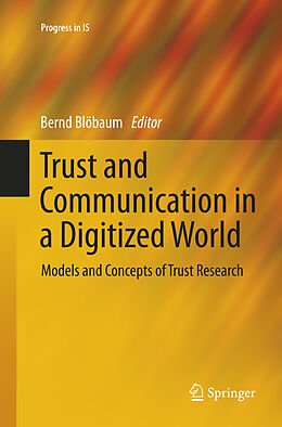 Couverture cartonnée Trust and Communication in a Digitized World de 