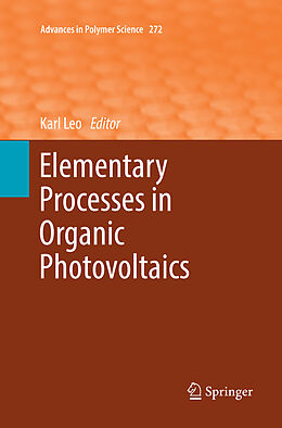 Kartonierter Einband Elementary Processes in Organic Photovoltaics von 