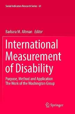 Kartonierter Einband International Measurement of Disability von 