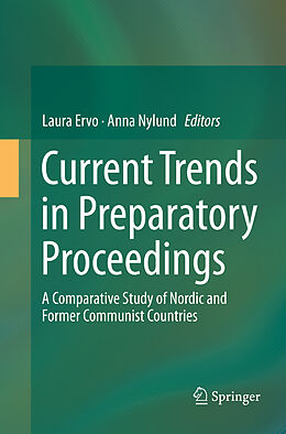 Kartonierter Einband Current Trends in Preparatory Proceedings von 