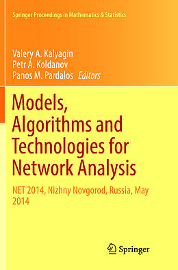 Kartonierter Einband Models, Algorithms and Technologies for Network Analysis von 