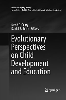 Couverture cartonnée Evolutionary Perspectives on Child Development and Education de 