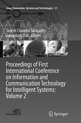 Kartonierter Einband Proceedings of First International Conference on Information and Communication Technology for Intelligent Systems: Volume 2 von 