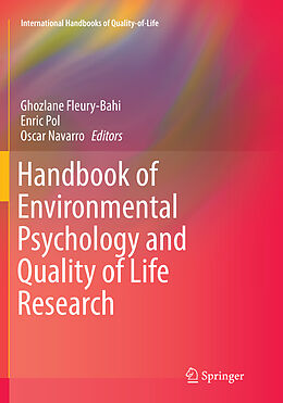 Couverture cartonnée Handbook of Environmental Psychology and Quality of Life Research de 
