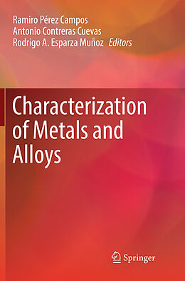 Couverture cartonnée Characterization of Metals and Alloys de 