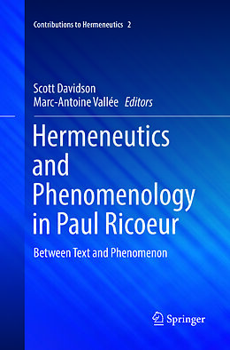 Couverture cartonnée Hermeneutics and Phenomenology in Paul Ricoeur de 