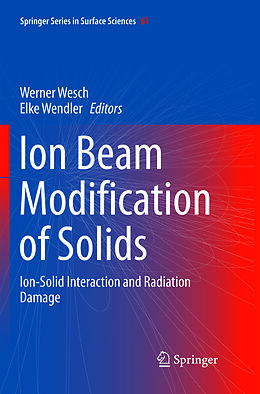 Couverture cartonnée Ion Beam Modification of Solids de 