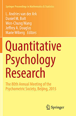 Couverture cartonnée Quantitative Psychology Research de 
