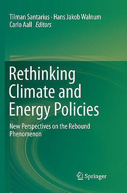 Couverture cartonnée Rethinking Climate and Energy Policies de 