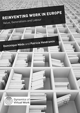 Couverture cartonnée Reinventing Work in Europe de Patricia Vendramin, Dominique Méda