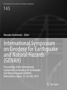 Couverture cartonnée International Symposium on Geodesy for Earthquake and Natural Hazards (GENAH) de 