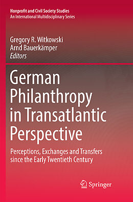 Couverture cartonnée German Philanthropy in Transatlantic Perspective de 