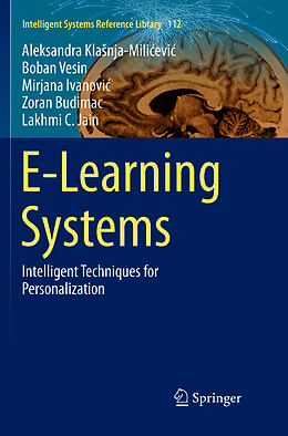 Couverture cartonnée E-Learning Systems de Aleksandra Kla nja-Mili evi , Boban Vesin, Lakhmi C. Jain