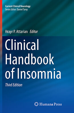 Couverture cartonnée Clinical Handbook of Insomnia de 