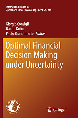 Kartonierter Einband Optimal Financial Decision Making under Uncertainty von 