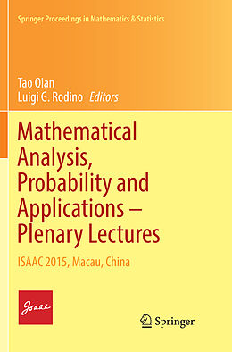 Couverture cartonnée Mathematical Analysis, Probability and Applications   Plenary Lectures de 