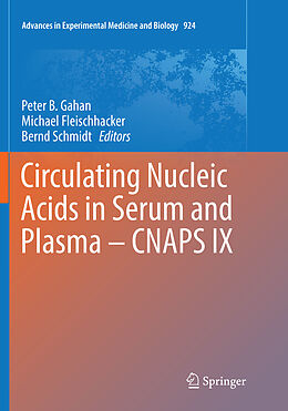Couverture cartonnée Circulating Nucleic Acids in Serum and Plasma   CNAPS IX de 