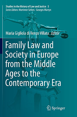 Couverture cartonnée Family Law and Society in Europe from the Middle Ages to the Contemporary Era de 