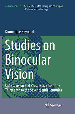 Couverture cartonnée Studies on Binocular Vision de Dominique Raynaud