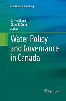 Couverture cartonnée Water Policy and Governance in Canada de 