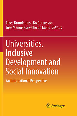 Couverture cartonnée Universities, Inclusive Development and Social Innovation de 