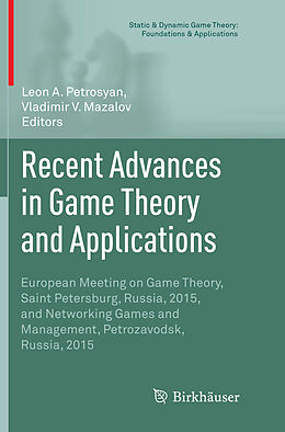 Kartonierter Einband Recent Advances in Game Theory and Applications von 