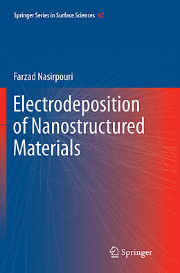 Couverture cartonnée Electrodeposition of Nanostructured Materials de Farzad Nasirpouri