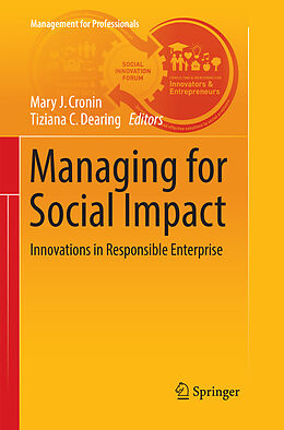 Kartonierter Einband Managing for Social Impact von 