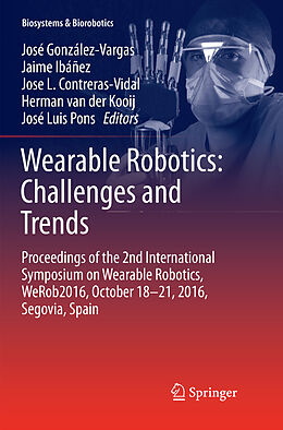 Couverture cartonnée Wearable Robotics: Challenges and Trends de 