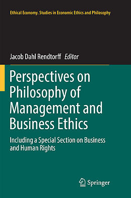 Couverture cartonnée Perspectives on Philosophy of Management and Business Ethics de 