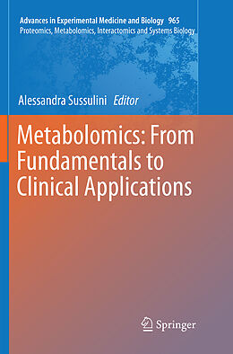 Couverture cartonnée Metabolomics: From Fundamentals to Clinical Applications de 