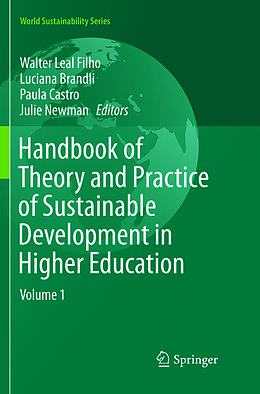Couverture cartonnée Handbook of Theory and Practice of Sustainable Development in Higher Education de 