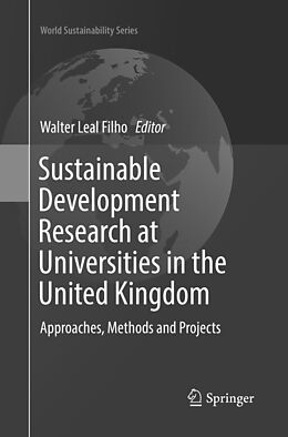 Couverture cartonnée Sustainable Development Research at Universities in the United Kingdom de 