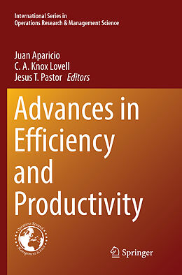Kartonierter Einband Advances in Efficiency and Productivity von 